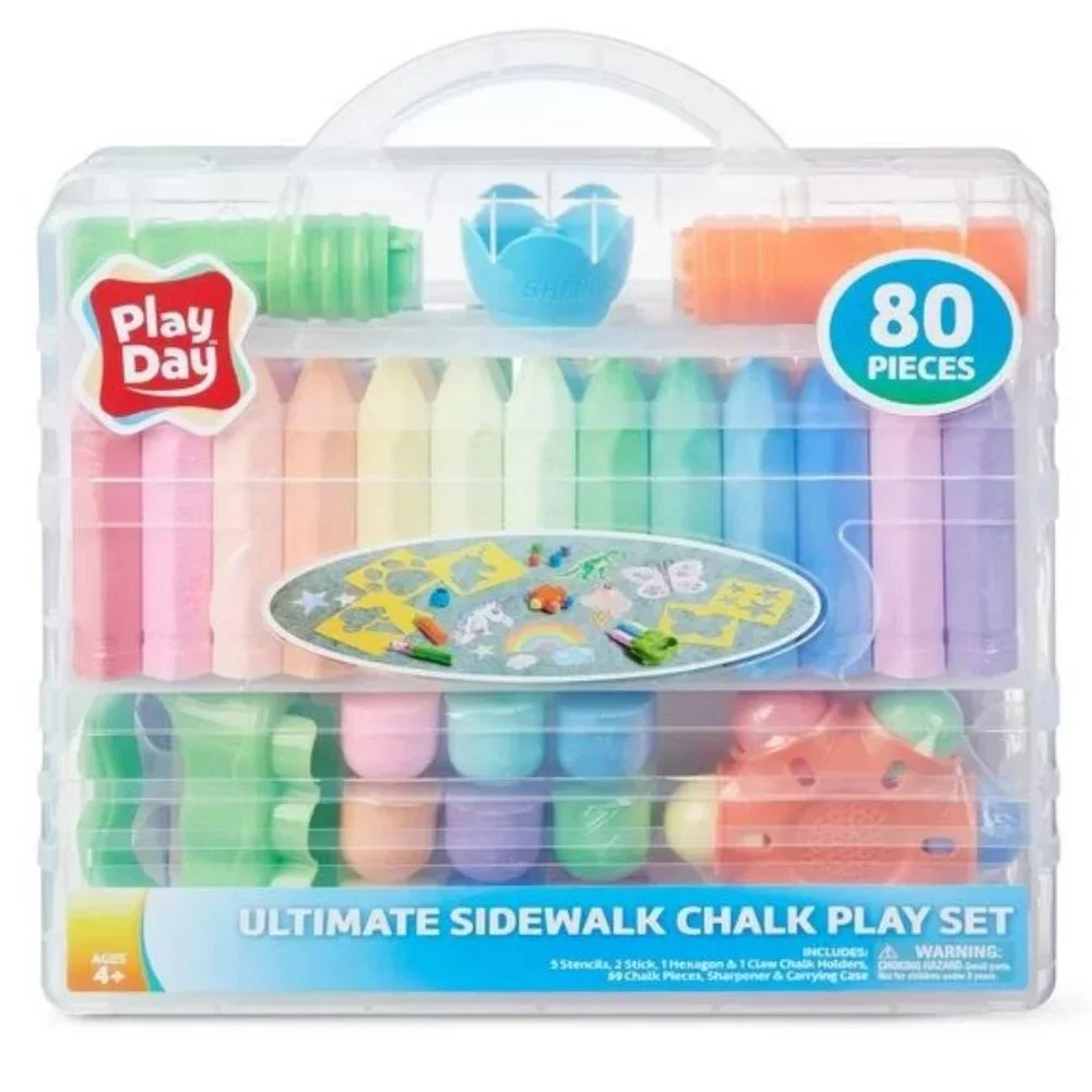 NEW 80 Piece Sidewalk Chalk Toddler School Supplies Arts and Crafts Art Easter